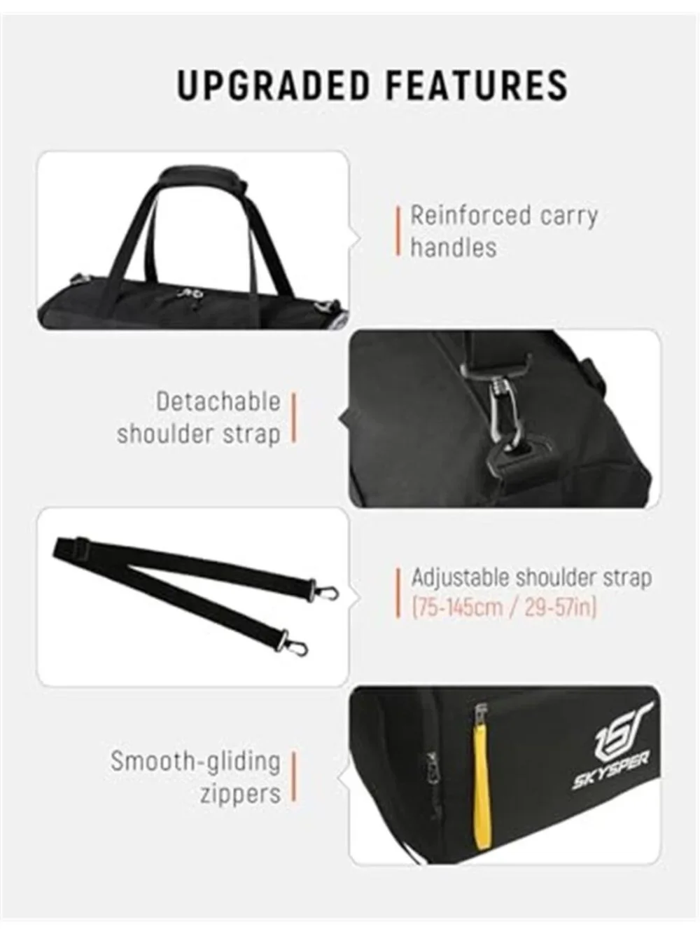 Gym Duffel Bag Wet Dry Separation Travel Lightweight Carry On Sports Duffle Bag